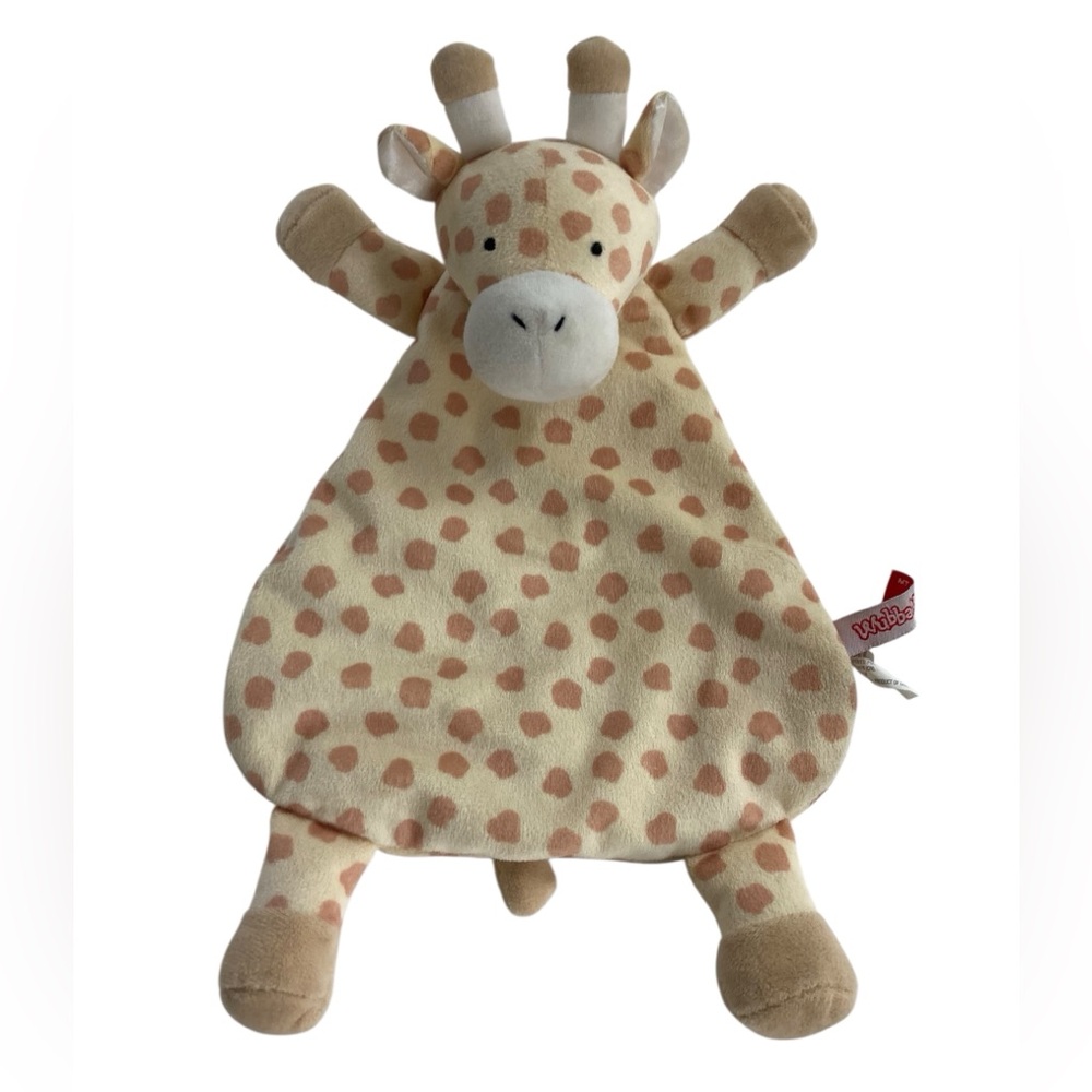 WubbaNub Plush Giraffe Newborn Lovey Security Blanket Rattle 13"